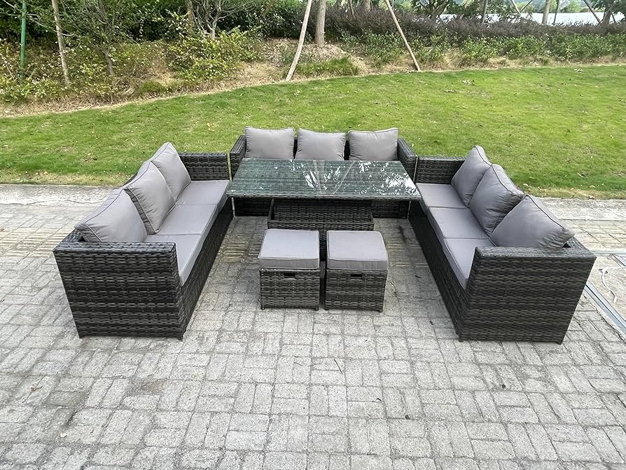 Modular U Shape Rattan Sofa Set