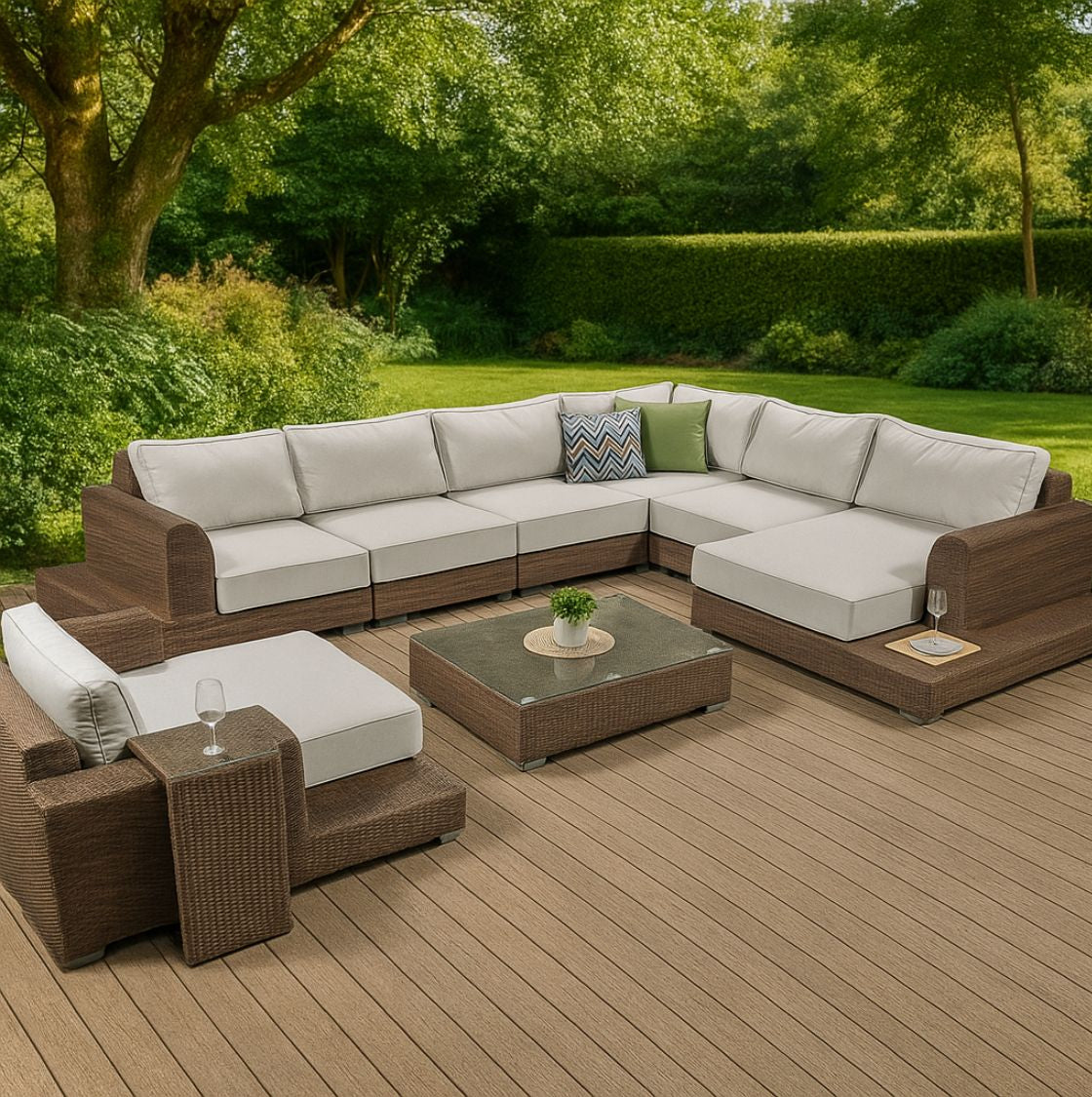 Luxury Modular Rattan Corner Sofa Set