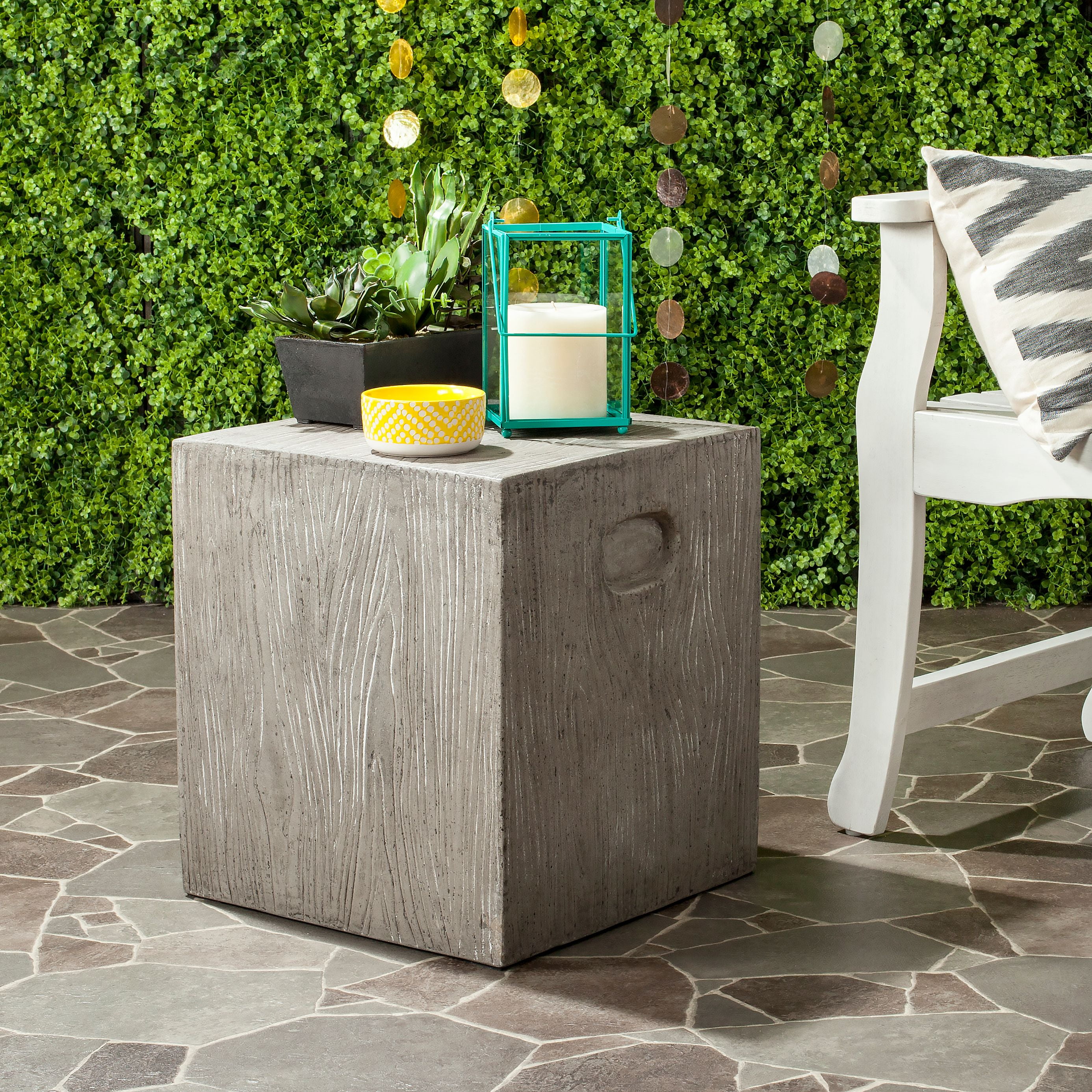 Concrete Cube Patio Table for Architectural Impact