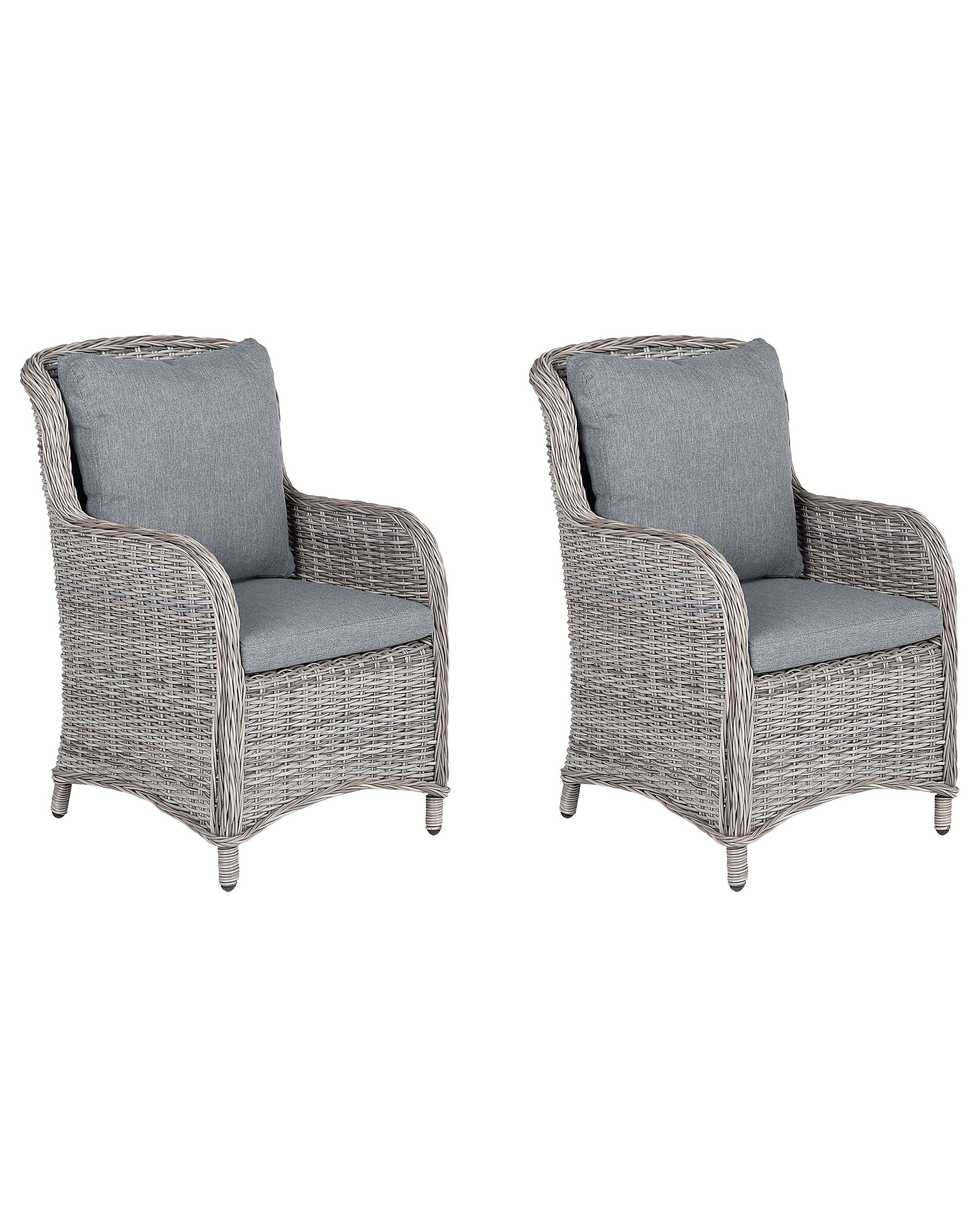 Modern Grey Wicker Armchair
