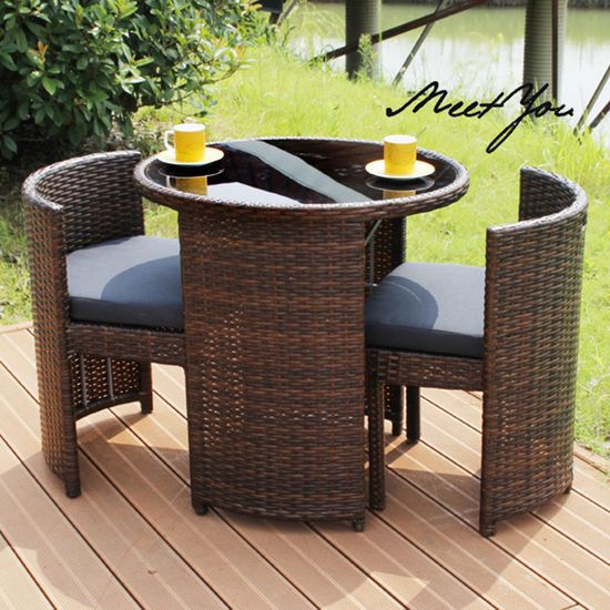 Compact Bistro Rattan Set