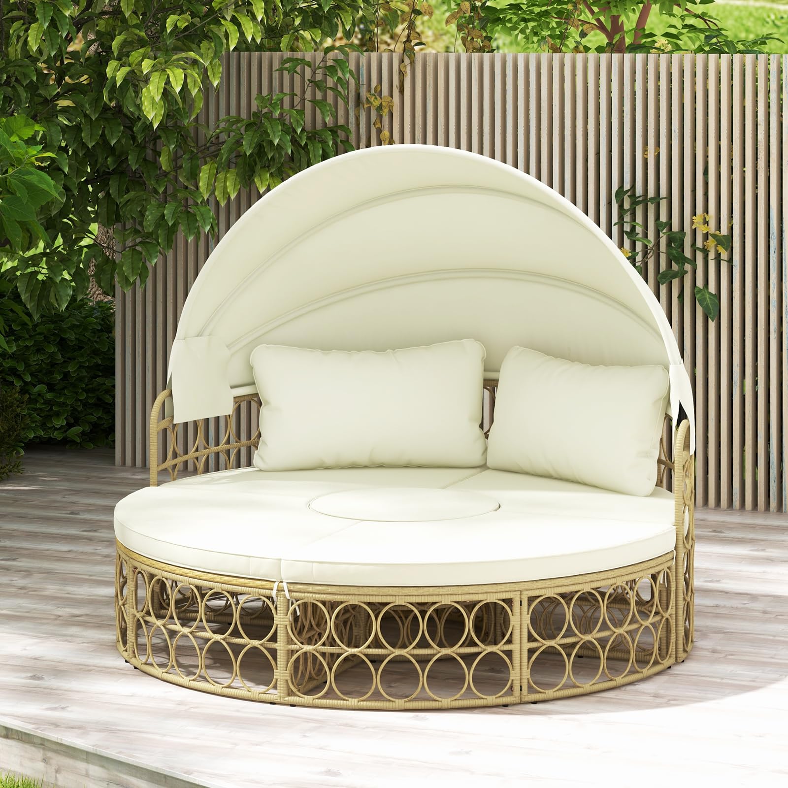 Rattan Daybed Lounge Set