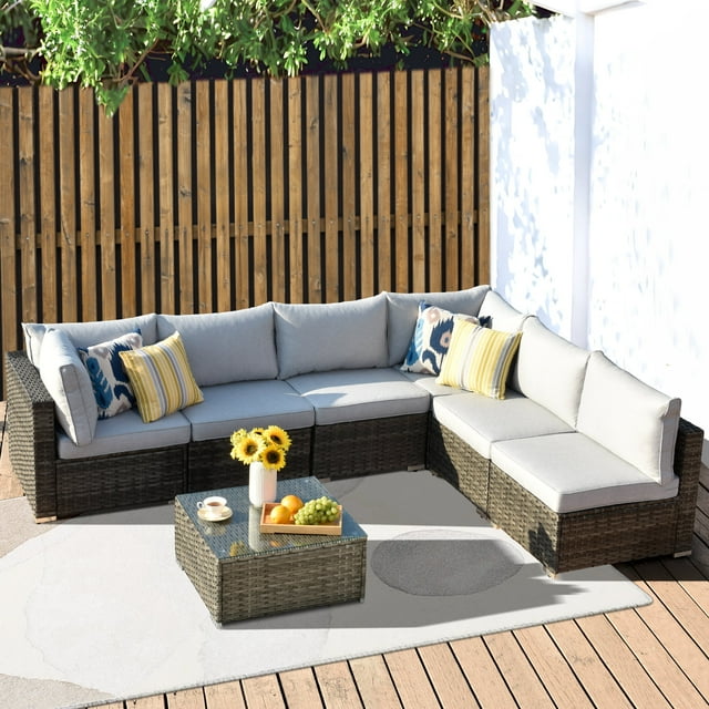Modular Rattan Lounge Set
