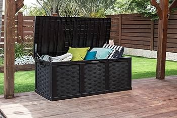 Plastic Rattan Storage Box for Garden Organization