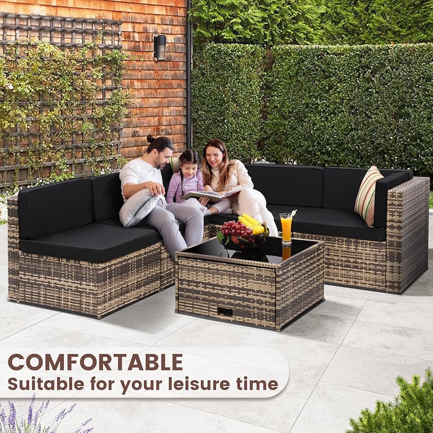 Modular Rattan Lounge Sofa