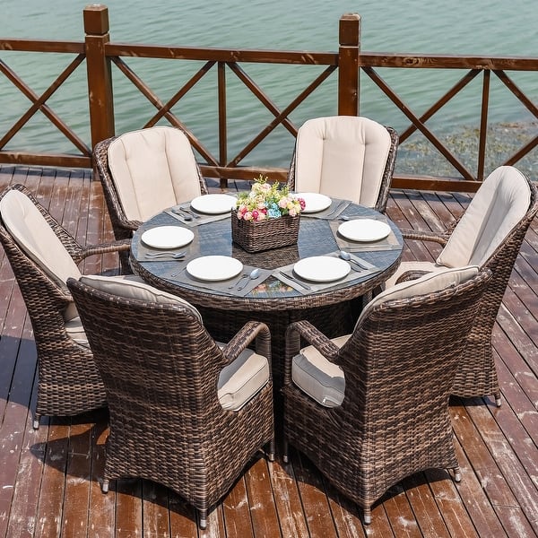Wicker Dining Set for Outdoor Spaces