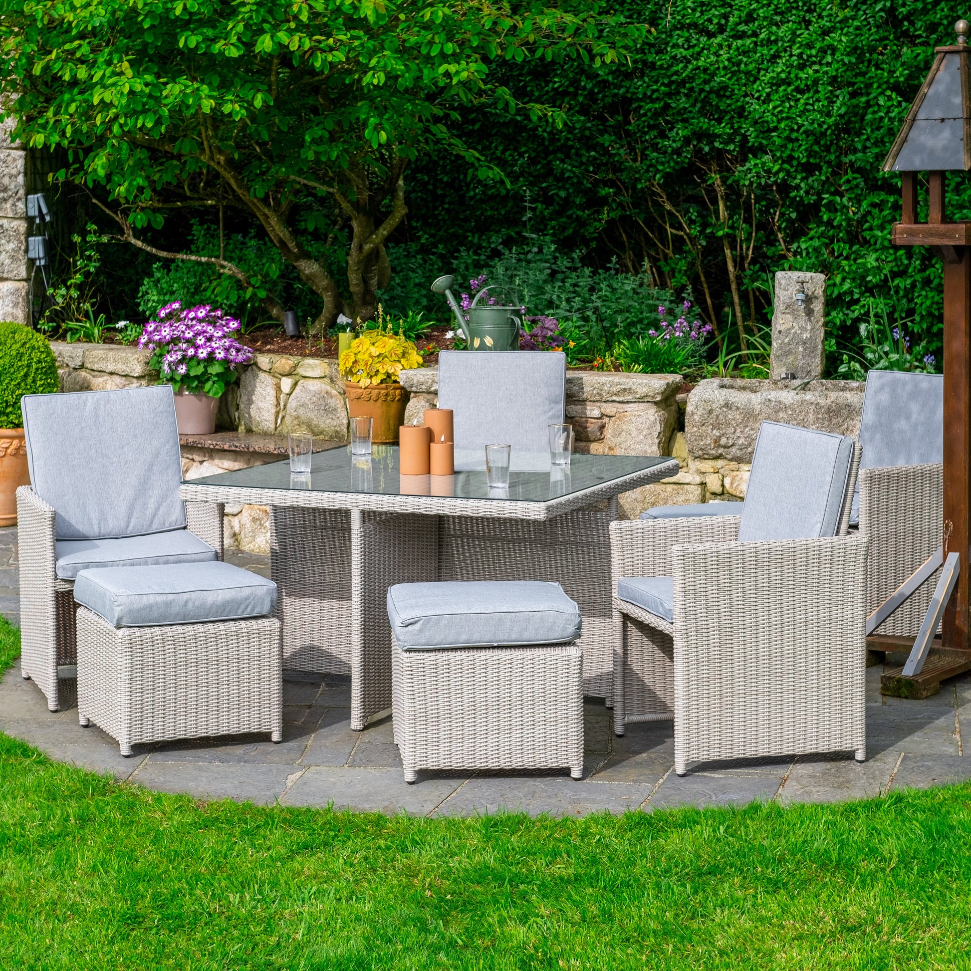 Aluminum Frame Cube Garden Set