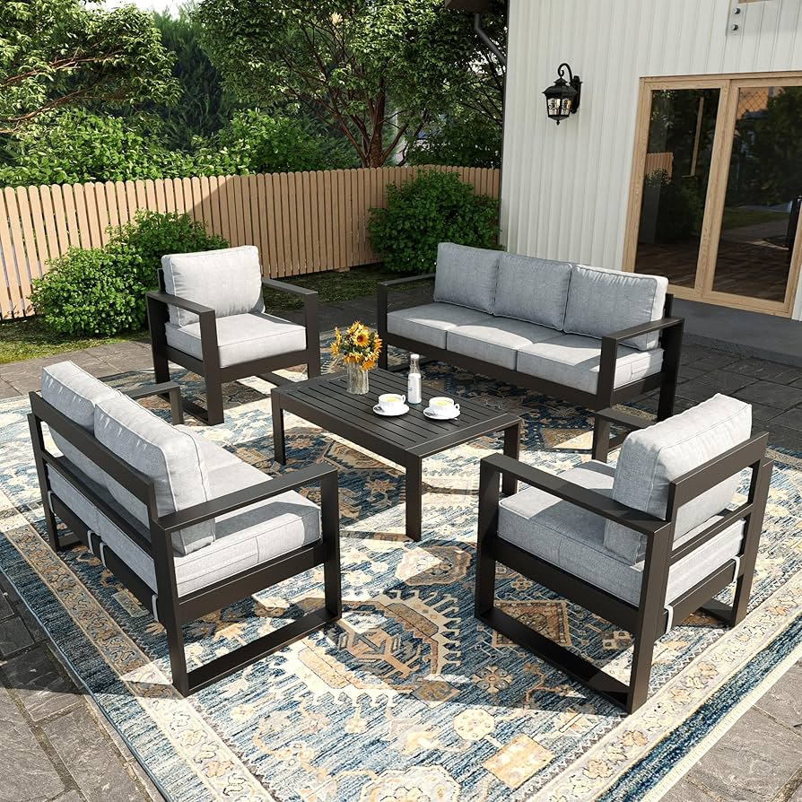 Aluminum Frame Outdoor Sofa Set
