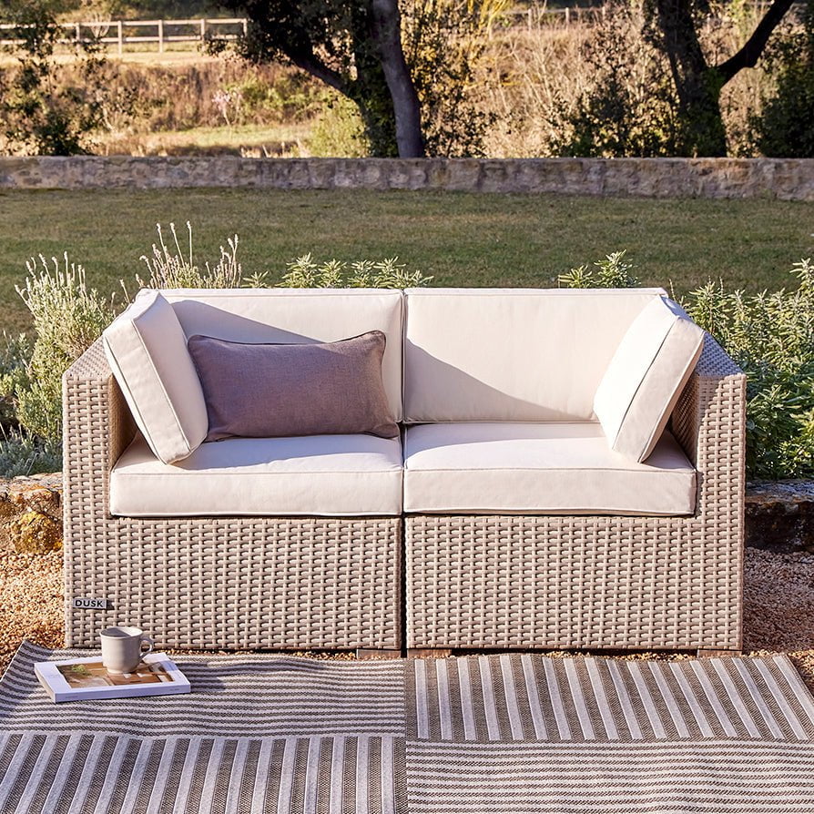 Classic Natural Rattan Garden Sofa