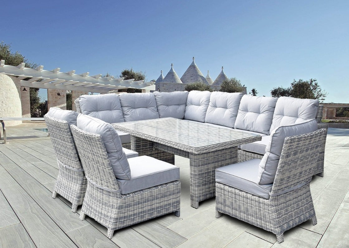 Corner Sofa Style Rattan Dining Set