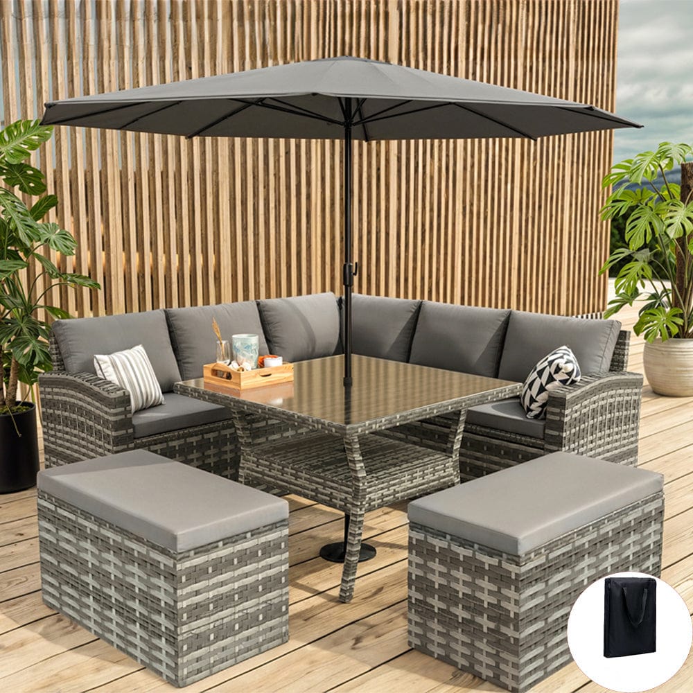 Dining Focused Rattan Garden Furniture Set