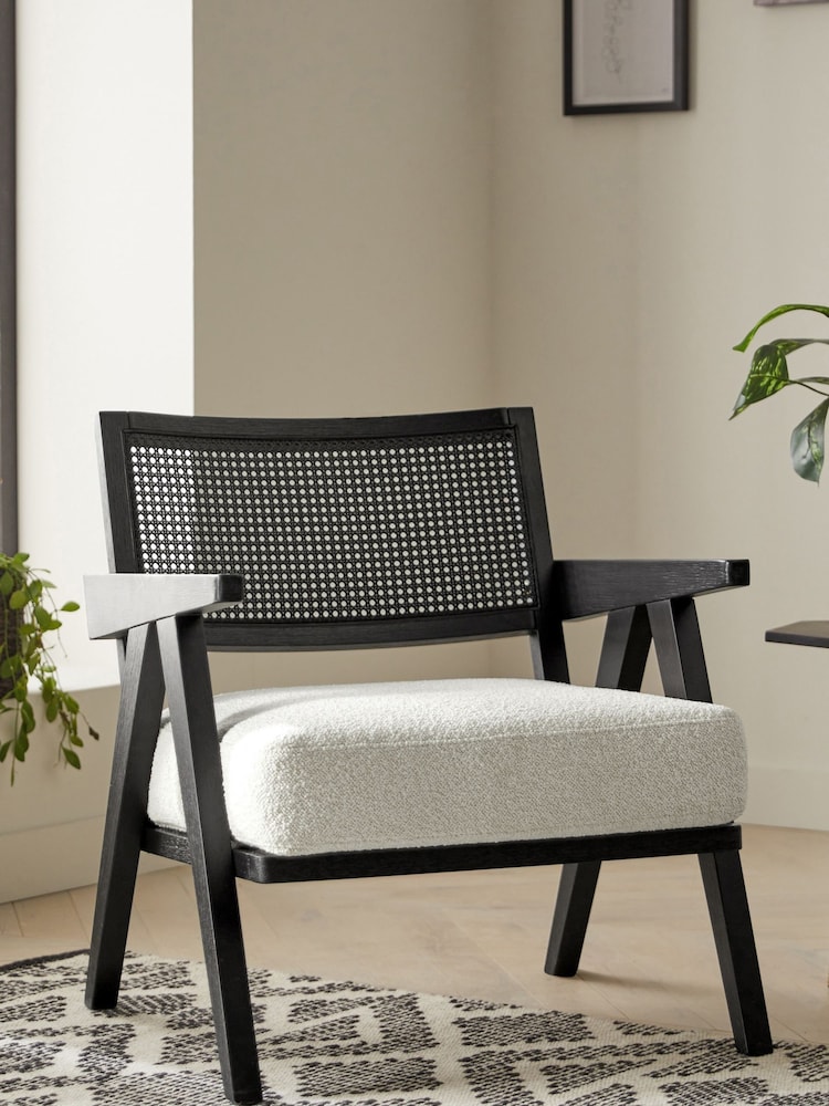 Modern Minimalist Rattan Accent Chair
