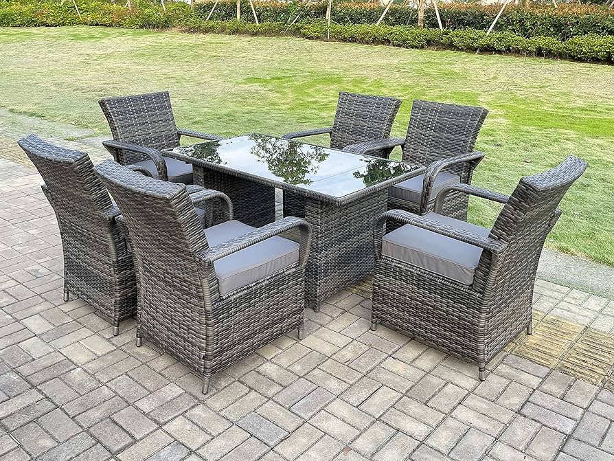 6 Seater Rectangular Garden Dining Set