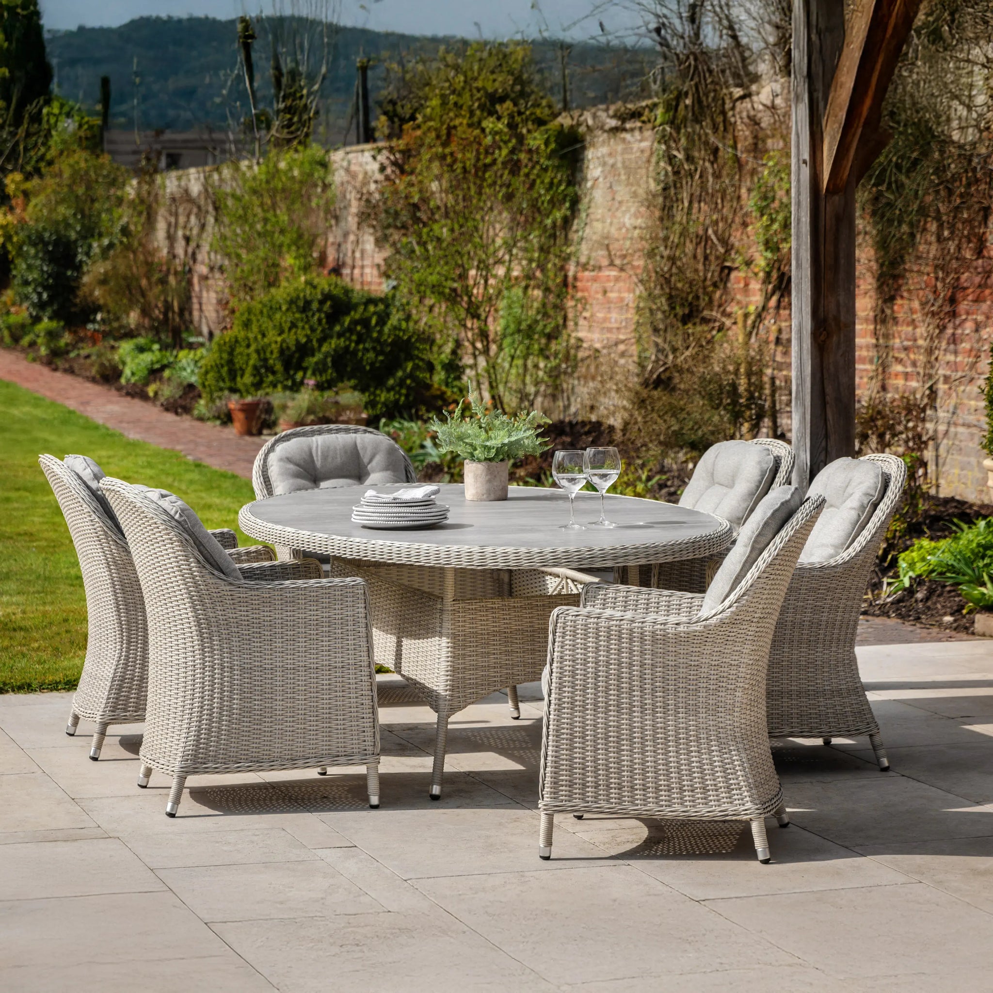 Outdoor Rattan Dining Table for Patios and Gardens
