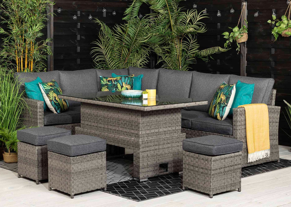 Large Corner Rattan Style Sofa Set