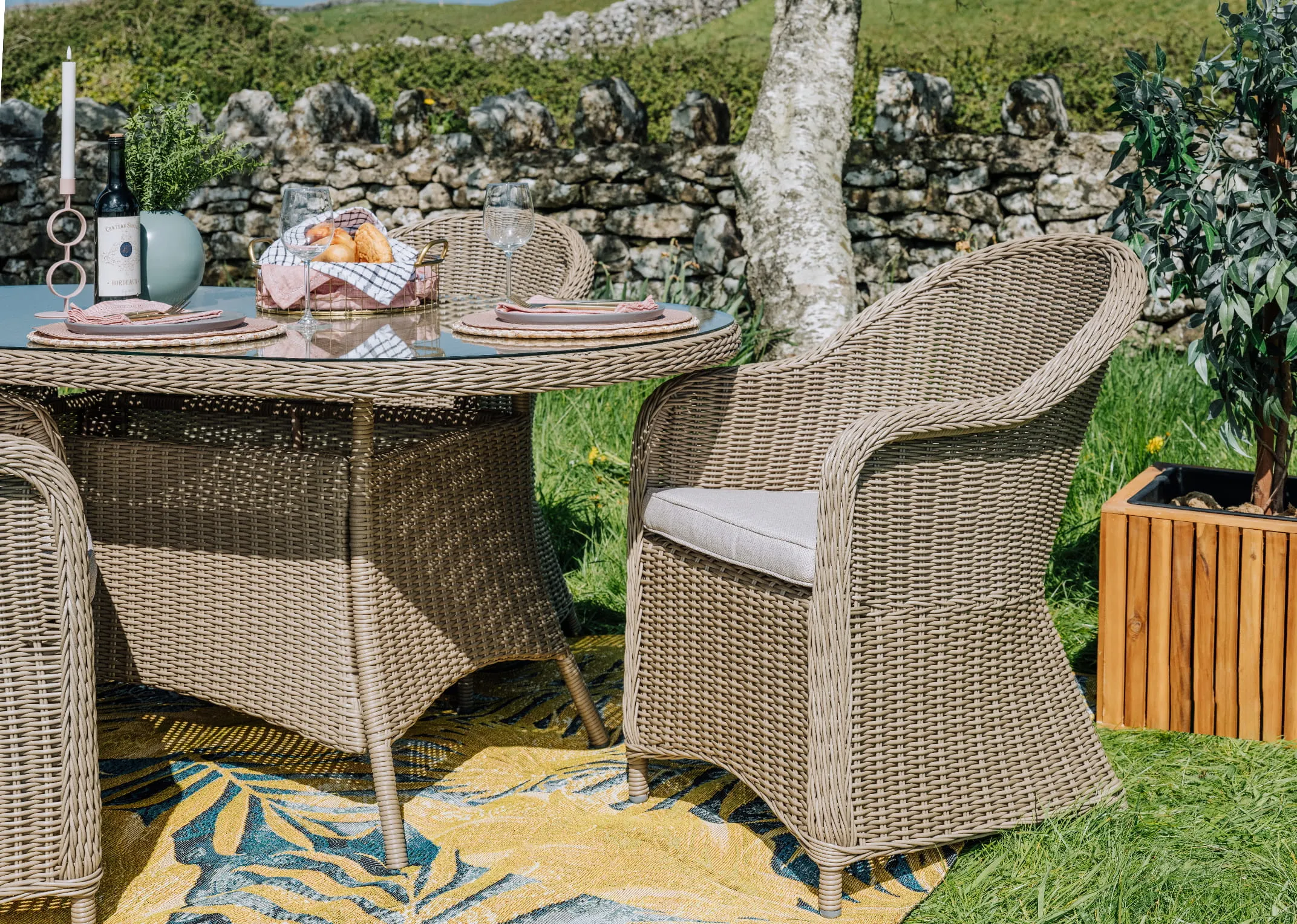 Rattan Dining Chair Set
