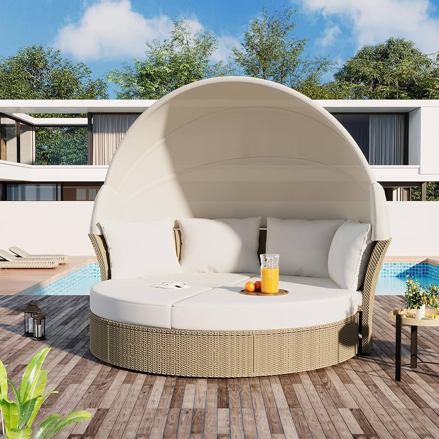 Rattan Daybed Style Couch Set