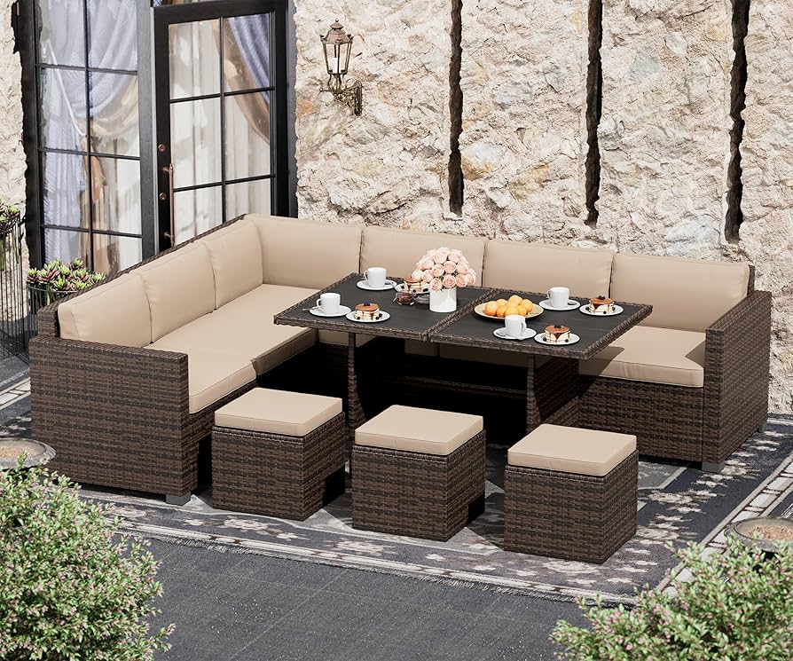 Rattan Garden Sofa Set