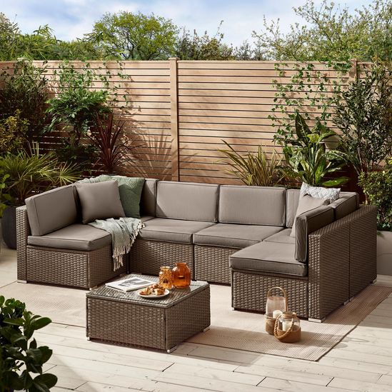 Modular Rattan Lounge Set