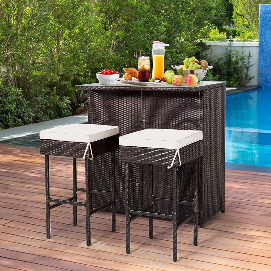 Rattan Bar Table for Outdoor Entertaining
