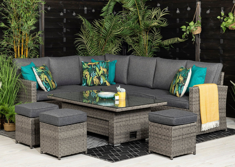 Rattan corner dining set