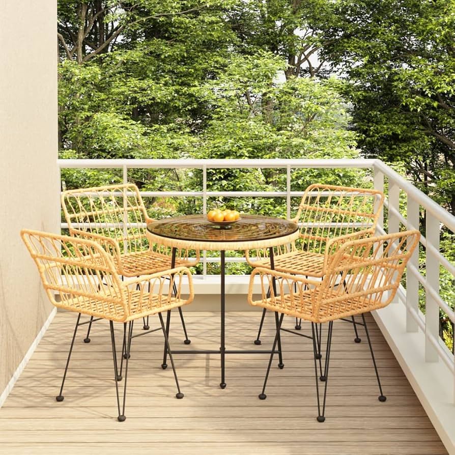Compact Balcony Rattan Set