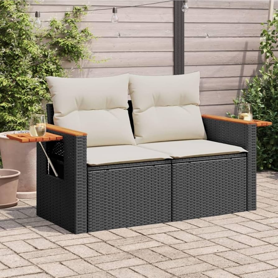 Compact Rattan Sofa Set for Small Spaces