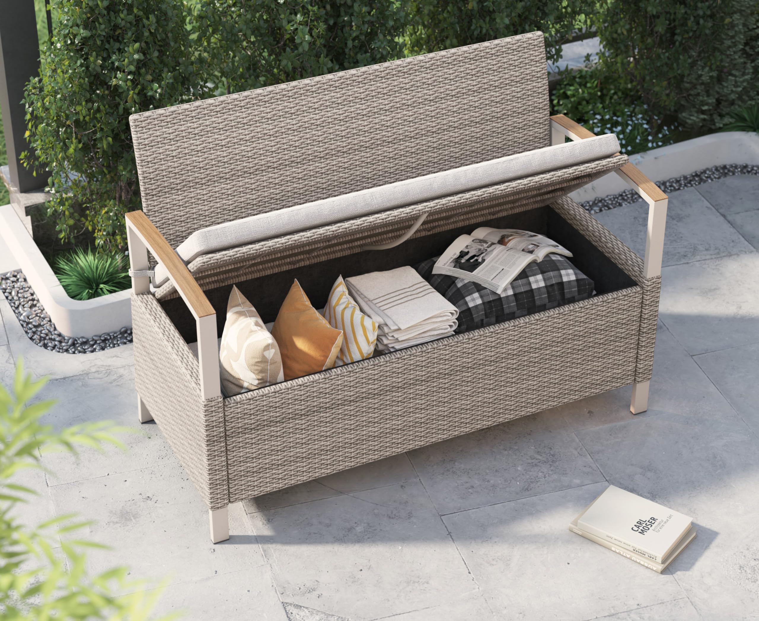 Wicker Storage Bench