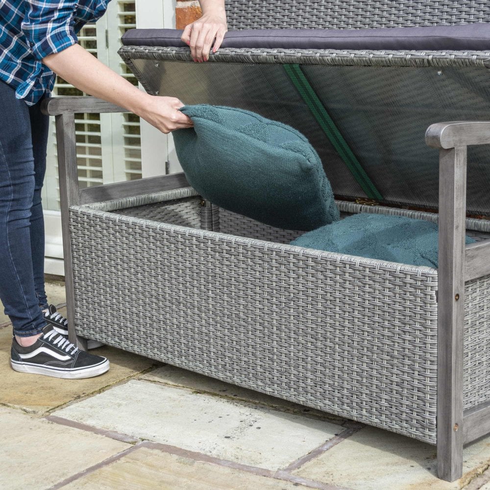 Rattan Storage Bench