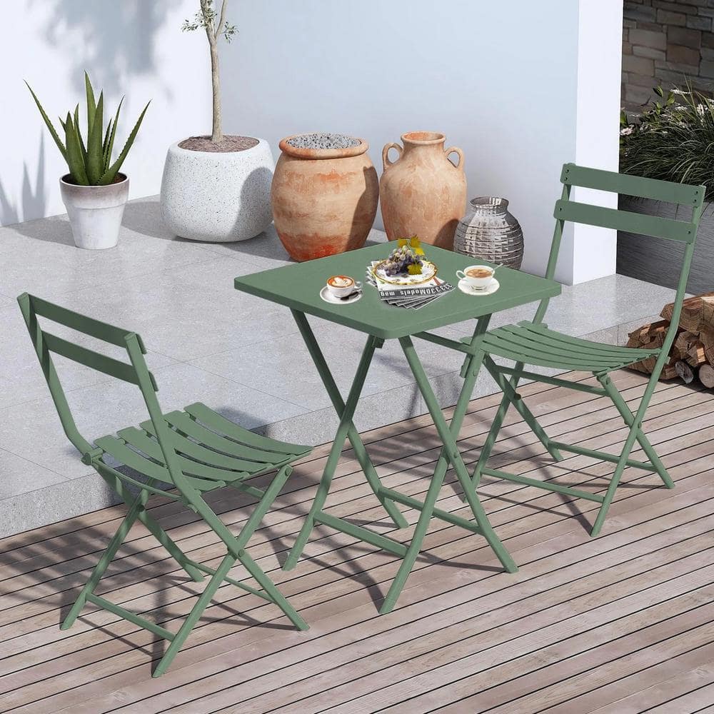 Folding Metal Bistro Set