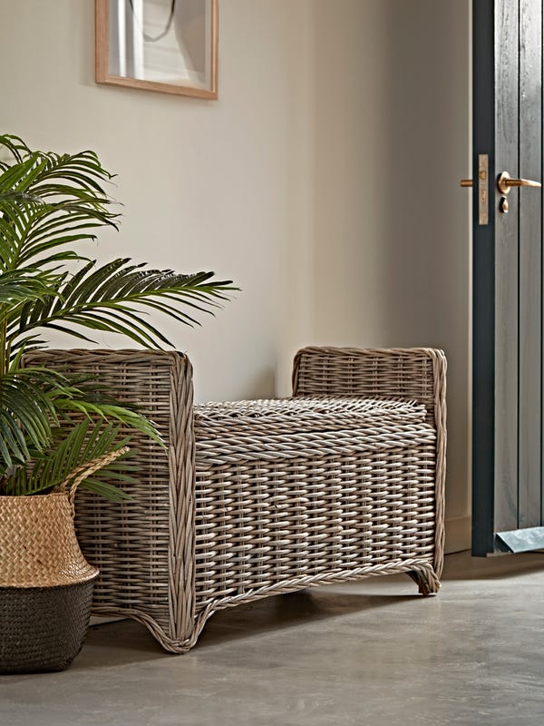 Rattan Storage Bench