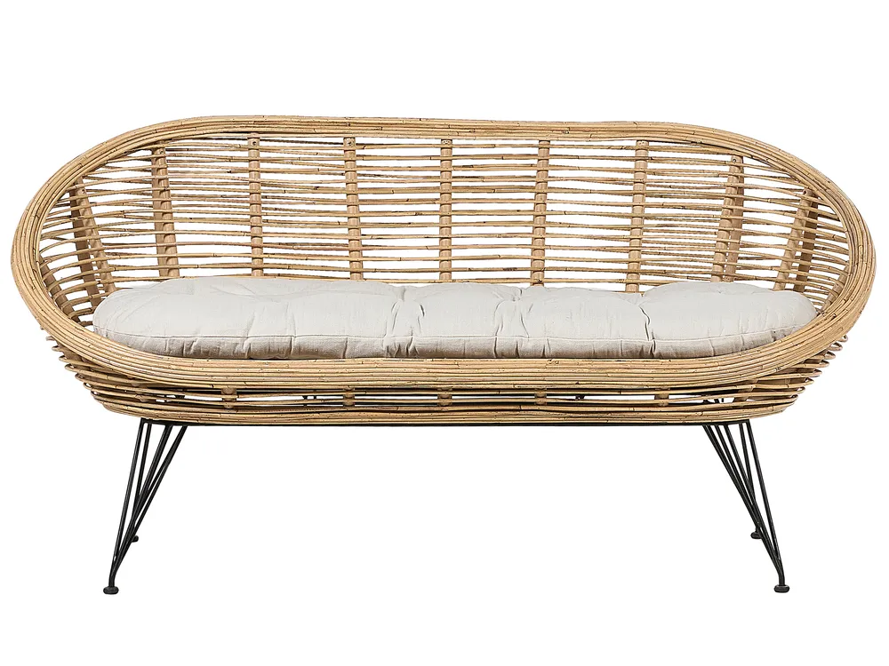 Classic Natural Rattan Garden Sofa