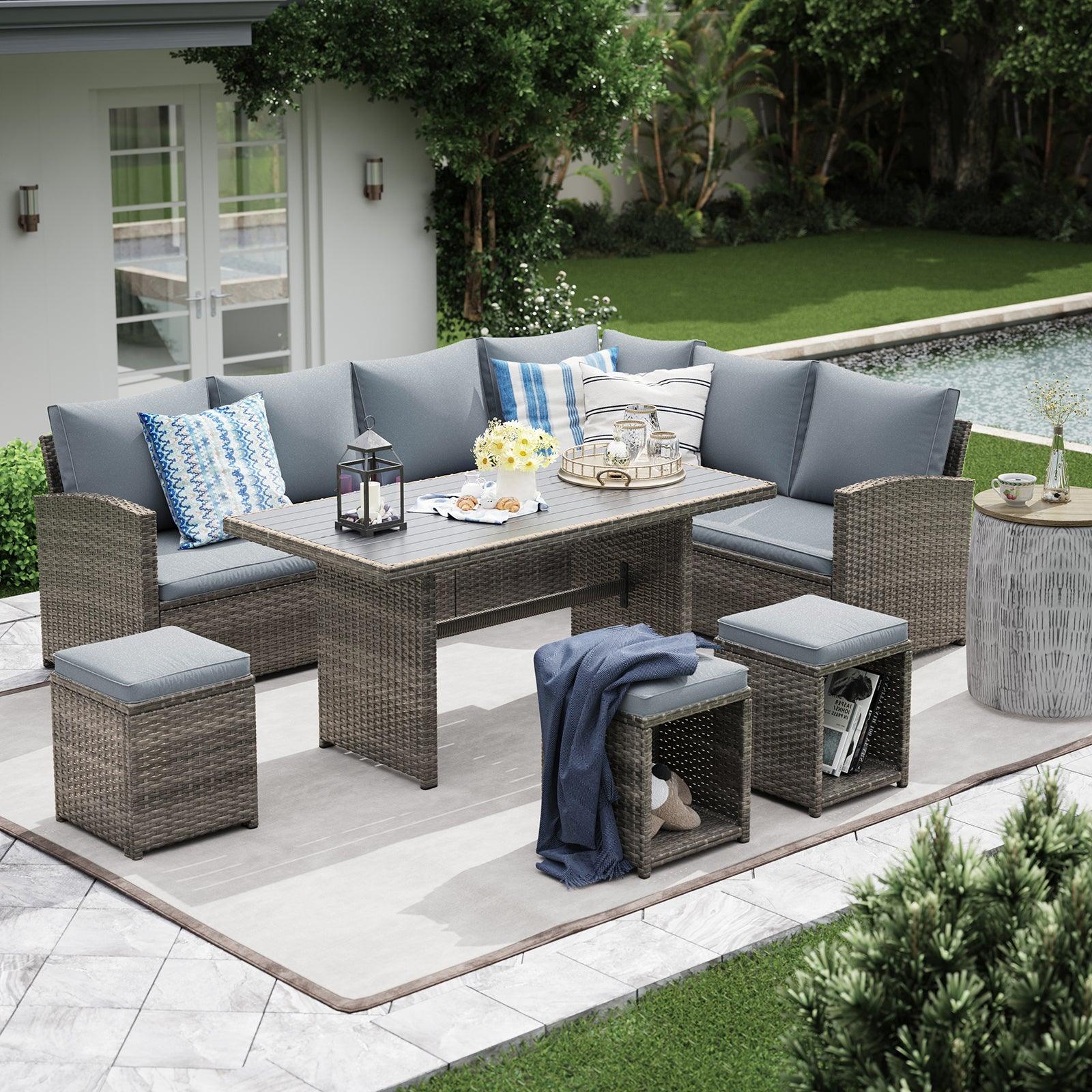 Wicker Dining Set for Outdoor Meals